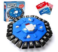 Jeu de Mots Familial avec 2 Modes, 220 catégories thématiques, Jeu alphabétique Fou et intéressant Adulte Enfant, Je-u de Pression à 24 Lettres,Jeu de réflexion pour la Famille,Cartes Mahjong (Bleu)