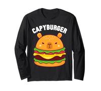 Jeu de Mots Funny Capyburger Kawaii Capybara Burger Manche Longue