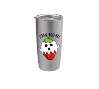 Jeu de mots Funny Ghost en forme de paille Gobelet isotherme en acier inoxydable double paroi