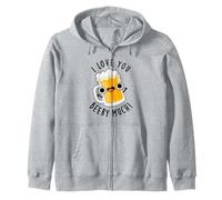 Jeu de Mots « I Love You Beery Much Funny Beer » Sweat à Capuche