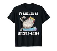 Jeu de mots « I'd Rather Be At Purrlates Contrology » pour chat T-Shirt