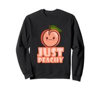 Jeu de Mots Kawaii Cute Just Peachy Funny Peach Sweatshirt