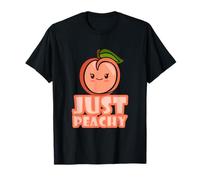 Jeu de Mots Kawaii Cute Just Peachy Funny Peach T-Shirt