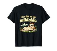 Jeu de Mots « Live Life on The Mild Side Mountain Goat » T-Shirt