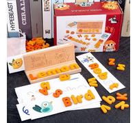 Jeu De Mots Montessori En Bois Pour Enfants, Jouet D'Apprentissage Précoce, Puzzle Alphabet 3d, Jouets Éducatifs Pour Bébés