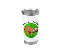 Jeu de mots Philo-paresseux phical Gobelet isotherme en acier inoxydable double paroi