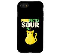 Jeu de Mots pour Chat Purfectly Sour Lemon Cute Kawaii Kitty Coque pour iPhone SE (2020) / 7/8
