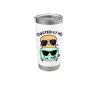 Jeu de mots Toaster-ly Hot Funny Toast Gobelet isotherme en acier inoxydable double paroi