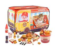 Jeu de Nourriture pour Jouer, Jouets de Cuisine de Restauration Rapide, Accessoires de Restaurant pour Jeux de rôle, kit de Poulet pour Hamburgers frits pour , éducatif | Activité divertissante