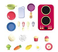 Jeu De Nourriture pour,Jouet De Cuisine Éducatif avec Son Et Lumière pour D'Âge Préscolaire - Jeu Éducatif Interactif pour Filles Garçons 3 Ans et Plus