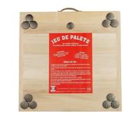 MECABOIS Jeu de Palet Complet - 12 plates à lancer et planche en bois (Jeu Breton)