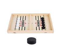 Jeu de Palet Rapide à Lancer, Jeu de Hockey en Bois pour Bureau ou Table, Hockey à Tir à l'arc pour Défis en Famille ou au Bureau, Jouet Interactif Portable pour Enfants et Adultes Lors des Fêtes