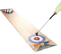 jeu de palets 3 en 1, y compris 6 bouteilles de bowling, tapis de piste portable