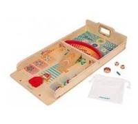 Jeu de lanceur de disque en bois