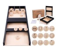 Jeu de Palets La Ferme en Bois - Shuffleboard Enfant avec 12 Palets - Jeu d'adresse à partir de 4 ans