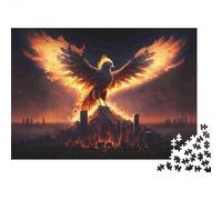 Jeu de Papier recy ire Phoenix Rising pour Adultes Phénix renaissant de Ses Cendres Jeu éducatif décompressant 1000 pièces 52 x 38 cm