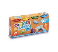 Jeu de pâte à modeler CARIOCA BABY DO - 8 pots de 75g avec empreintes pour moulages - 8 couleurs