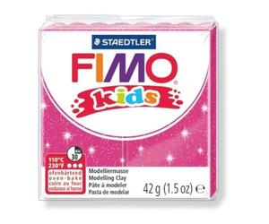 Jeu de pâte polymère LA FOURMI Fimo kids - modèle rose scintillant - pour enfant
