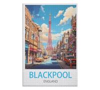 Jeu de Patience et de Réflexion,Blackpool Angleterre，des Vacances pour Adolescents，Cadeau de Noël，38x26CM，Paper Puzzle,AA-580