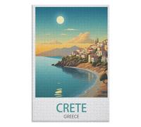 Jeu de Patience et de Réflexion,Crète Grèce，des Vacances pour Adolescents，Cadeau de Noël，52x38cM，Paper Puzzle,AA-520