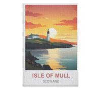 Jeu de Patience et de Réflexion,Île de Mull Écosse，des Vacances pour Adolescents，Cadeau de Noël，38x26CM，Paper Puzzle,AA-1400