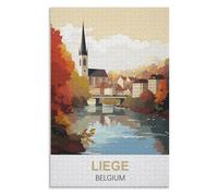 Jeu de Patience et de Réflexion,Liège Belgique，des Vacances pour Adolescents，Cadeau de Noël，75x50Cm，Wooden Puzzle,AA-1055