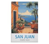 Jeu de Patience et de Réflexion,San Juan Porto Rico，des Vacances pour Adolescents，Cadeau de Noël，75x50Cm，Wooden Puzzle,AA-720