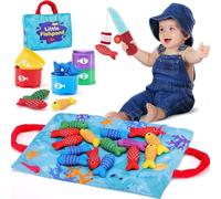 Jeu de pêche amusant pour tout-petits - Jouet éducatif en tissu, jeu de pêche coloré | Jouet de pêche pour créatif, tri précoce et jeu d'apprentissage, activité de divertissement