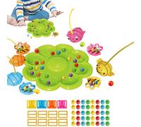 Jeu De Pêche Aux Abeilles Magnétique - Jouet Éducatif À 4 Joueurs Pour Les Maternelles | Divertissement De Société Interactif Parent-Enfant | Comprend 40 Perles Colorées, Pinces Et Abeilles Pour Aider