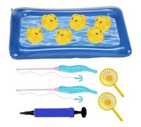 Jeu De Pêche Enfant,Jouet de pêche magnétique pour Baignoire - Étang Gonflable avec Canards pour Cadeau d'anniversaire Plage Été
