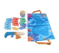 Jeu De Pêche, Jeu De Pêche avec Tri des Couleurs en Tissu, Jouet Éducatif Sensoriel Interactif avec Emboîtement pour Piscine Baignoire Fête Activités Préscolaires