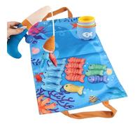Jeu de pêche - jouet en tissu de tri éducatif avec tasses d'empilement pour les compétences des tout-petits, l'interaction sensorielle d'apprentissage préscolaire, le jeu d'eau pour la baignoire, le t