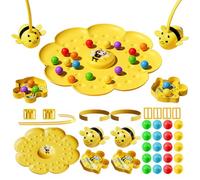 Jeu de pêche magnétique - Attrape-cheveux magnétique - Cueillette de haricots et jeu de pêche de table - Jouet éducatif interactif - Jouet de motricité - Jeu de pêche pour la famille (2 joueurs)