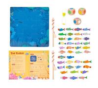 Jeu de pêche magnétique en bois, jeu de pêche magnétique - Jouets de compétition interactifs parent-enfant en bois - Ensemble de jeu de pêche, jouet de motricité Fine, Coordination œil-main pour un je