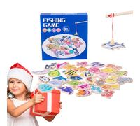 Jeu de pêche magnétique en bois, jeu de pêche magnétique - Jouets de pêche en bois pour enfants Classification des formes et des couleurs - Jeu éducatif pour jeunes enfants, animaux marins