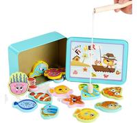 Jeu de pêche magnétique en bois léger couleurs claires Easy Catch Jouet pour bébé
