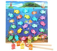 Jeu De Pêche Magnétique En Bois Montessori Pour Bébé, Jouet Éducatif Préscolaire, Cognition Des Couleurs, Lettres Éducatives, Cadeau Pour Filles