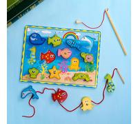 Jeu De Pêche Magnétique En Bois Pour Enfants, Puzzle Interactif, Ensemble De Jouets Éducatifs, Jouets De Poisson, Cadeau Pour Enfants