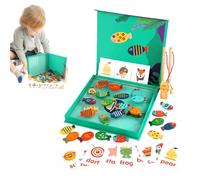Jeu de pêche magnétique, jeu de pêche magnétique | Jeux d'apprentissage Jouets d'orthographe | Jouets éducatifs, jeux de lettres en bois, jeu de mots, jouet de pêche magnétique pour n