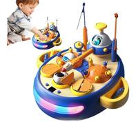 Jeu de pêche magnétique, Jeu de pêche pour Tout-Petits | Jeu de Plateau de pêche Rotatif - Jeu d' électronique magnétique Lumineux éducatif avec Musique pour garçons et Filles de 3 à 8 Ans