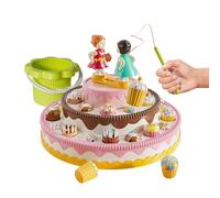 Jeu de pêche magnétique,Jouets Interactifs Gâteau Magnétique Électrique Rotatif Musical,Jeu De Société Pêche | Pour Maternelle Classe Instruction À Domicile Voyage Et Maison Petite Enfance Et