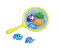 Jeu de Pêche pour Enfants avec Épuisette et 6 Poissons Colorés Idéal pour Le Bain la Piscine ou Les Jeux d'eau en Extérieur