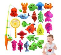 Jeu De Pêche pour Enfantss - Jouet De Bain Magnétique, Canne À Pêche De Baignoiree Et Poissons Colorés, Jeu ÉDucatif pour Tout-Petits 3-6 Ans, Table À Eau | Activité Ludique Et Sensorielle