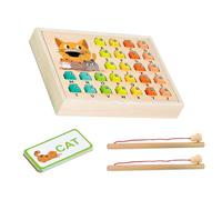 Jeu de pêche pour, Jeux de Mots en Vue | Boîte d'apprentissage de l'alphabet en Bois pour | Améliore Le Jeu d'alphabet d'interaction Parent-Enfant, Apprentissage