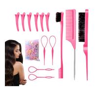 Jeu De Peignes, Brosse À Poils Durs, Kit De Petits Peignes Démêlants Portables Pour Femmes Et Filles Pour La Coiffure Quotidienne Le Début Et La Tresse