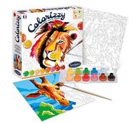 Jeu de Peinture - Sentosphère - Colorizzy Savane - 2 Tableaux - 12 Peintures - Dès 6 Ans