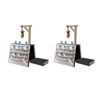 Jeu de Pendu Magnétique Cow-Boy, Jeu de Mots en 3D Imprimé Mystère, Accessoires de Voyage pour Adultes, Famille, Enfants, Amis, Fête, Cadeaux - 2 pièces