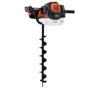 Jeu de perceuse de sol à tarière en acier avec 3 forets 100-200 mm, 2 rallonges, moteur essence 52 cc, outil de fixation pour forage jardin plantation clôture poteau menuiserie