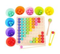 Jeu De Perles À Clip Arc-En-Ciel, Puzzle Couleur, Jeu De Cognition, Jouet Éducatif Montessori, Apprentissage Préscolaire Parent-Enfant, Intera S3k3