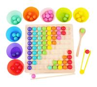 Jeu De Perles À Clip En Bois, Jouet Éducatif Précoce, Puzzle, Jeu De Correspondance, Jouet Montessori Amusant, Couleur De La Cognition, Jouet De Maths Pour La Formation
